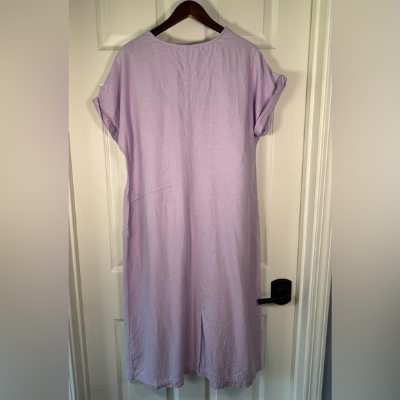 Studio Park x Leah Williams Petite Elevated Linen Dress Lavender QVC Size SP - Picture 6 of 7